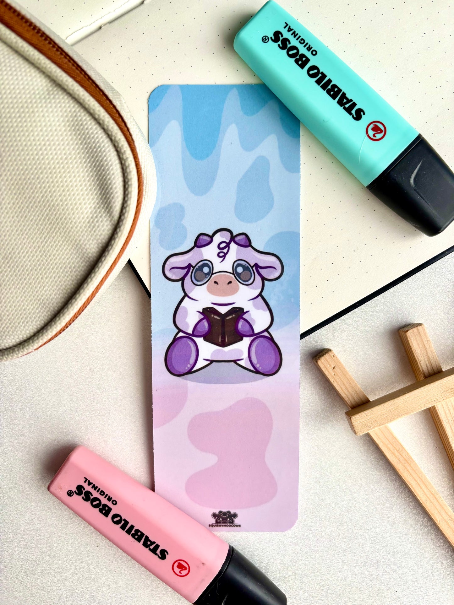 Reading Cow Bookmark