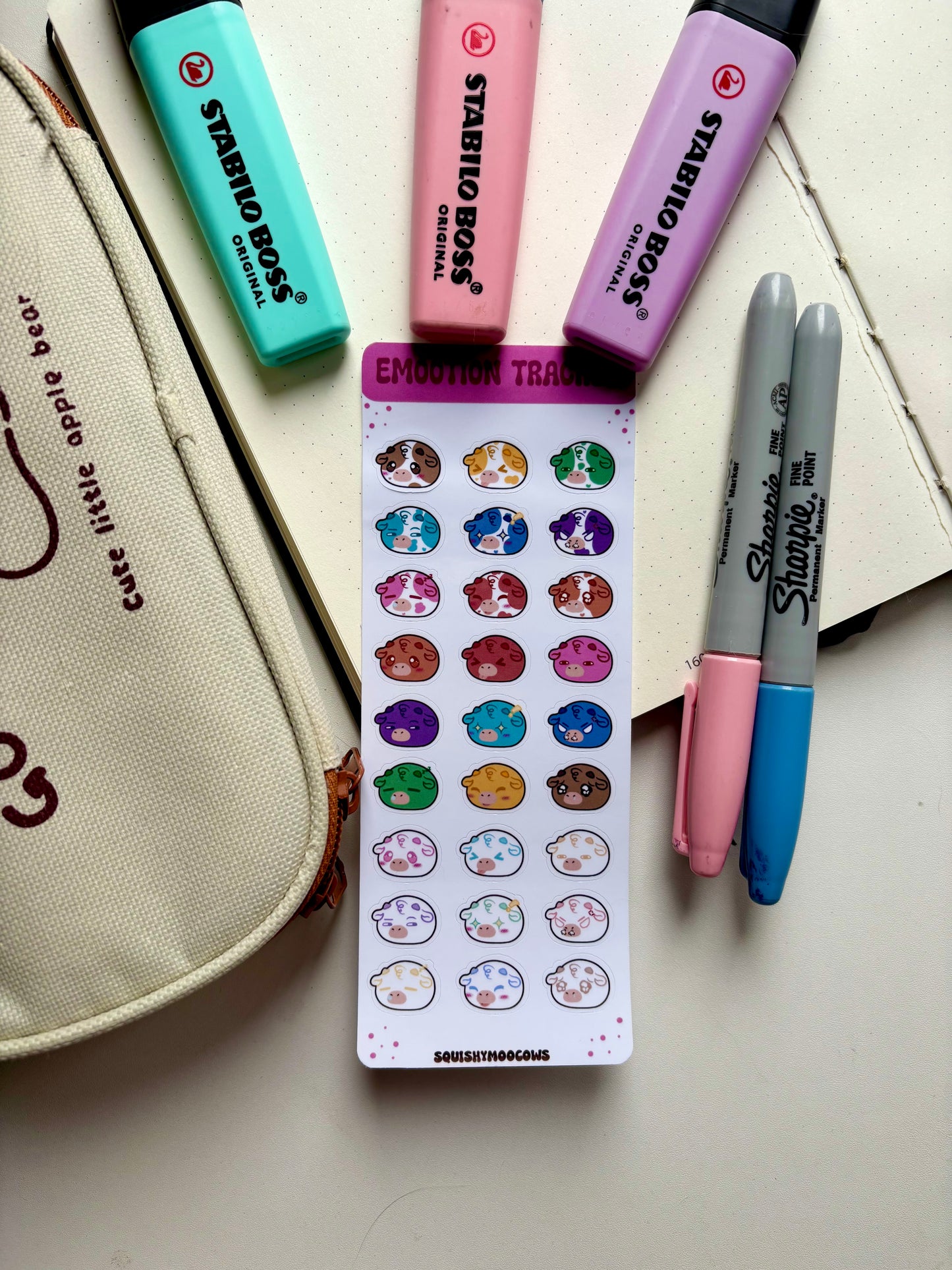 B- Grade Emootion Tracker Sticker Sheet