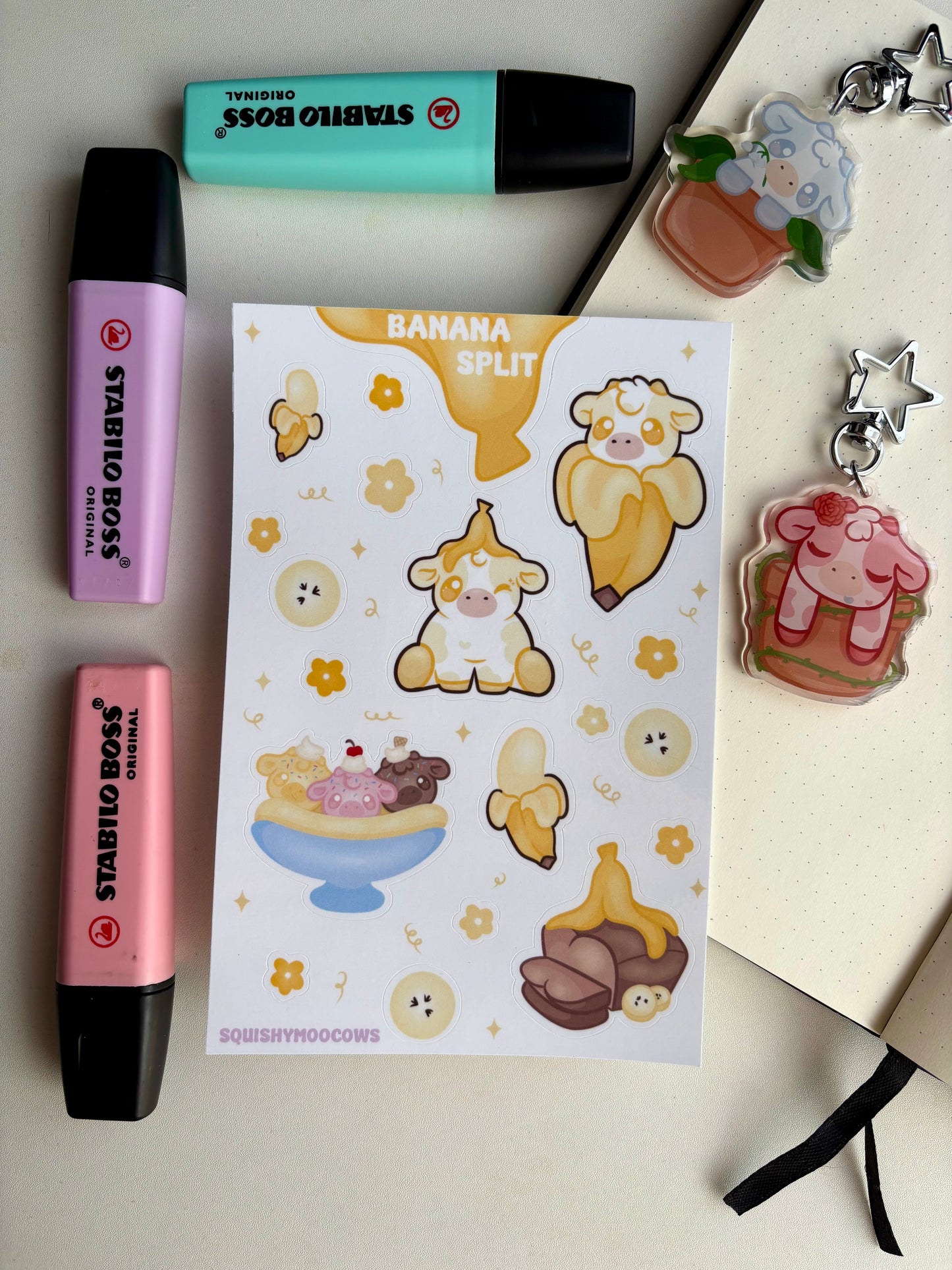 Banana Split sticker sheet