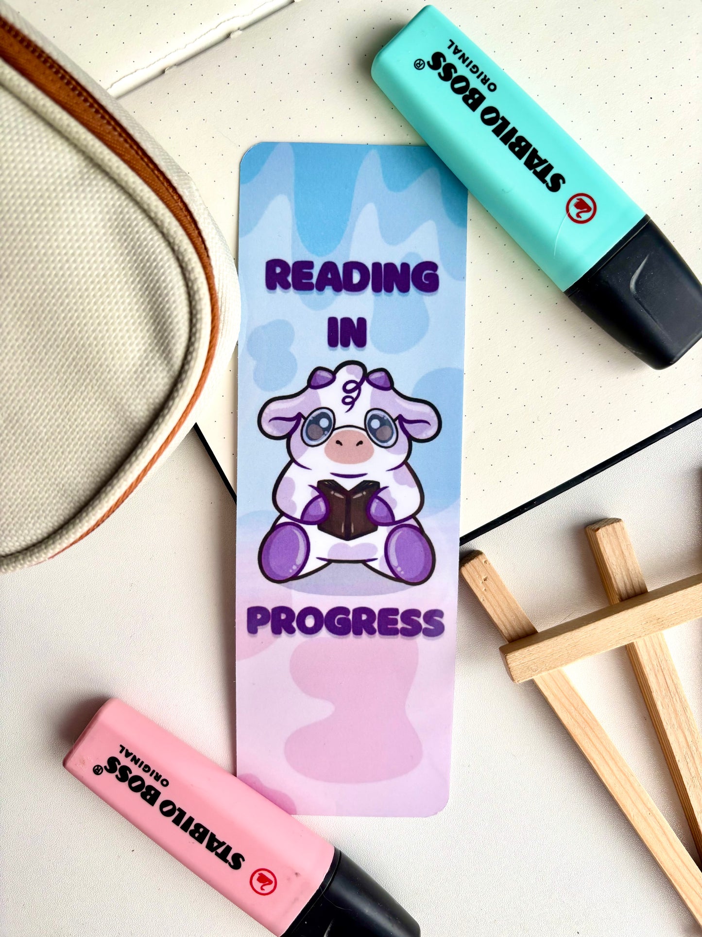 Reading Cow Bookmark