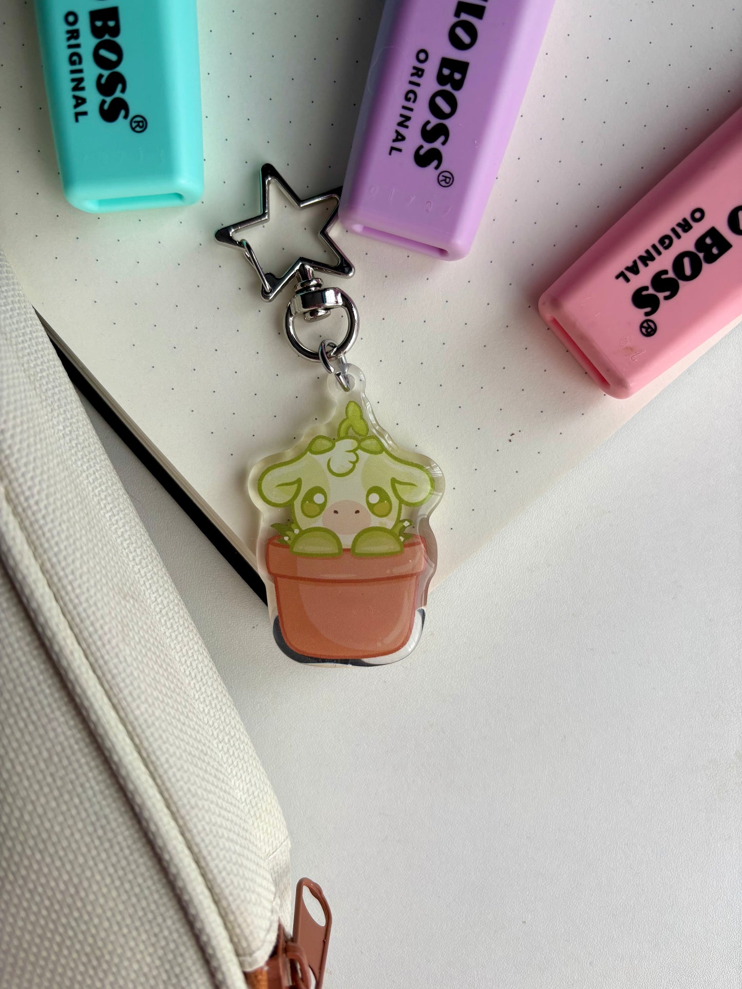 Sprout Cow Keychain