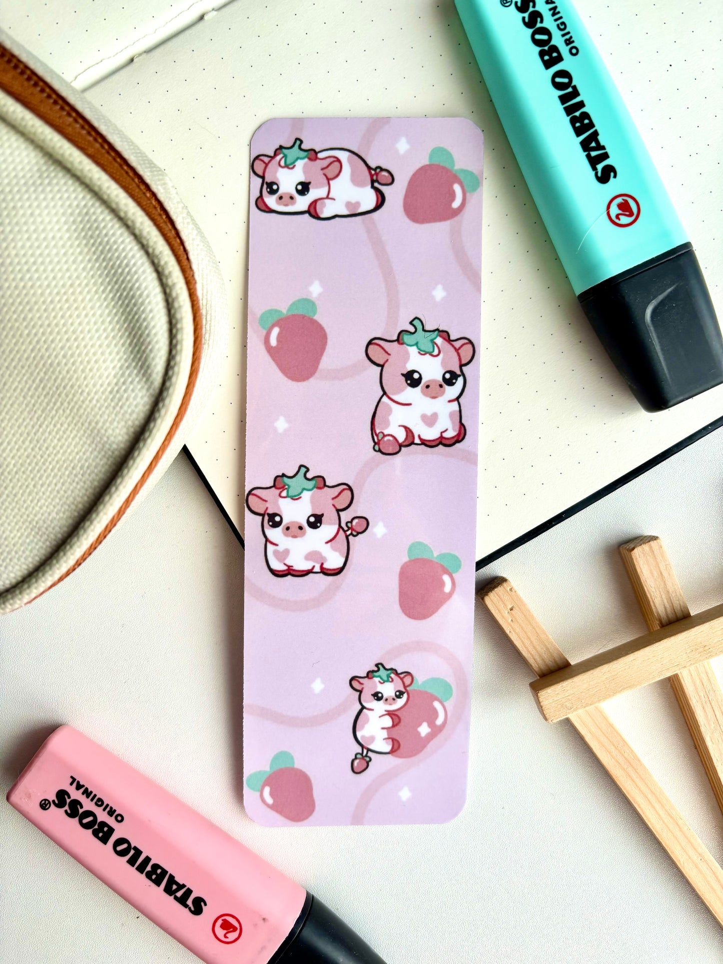 Strawberry Cow Bookmark