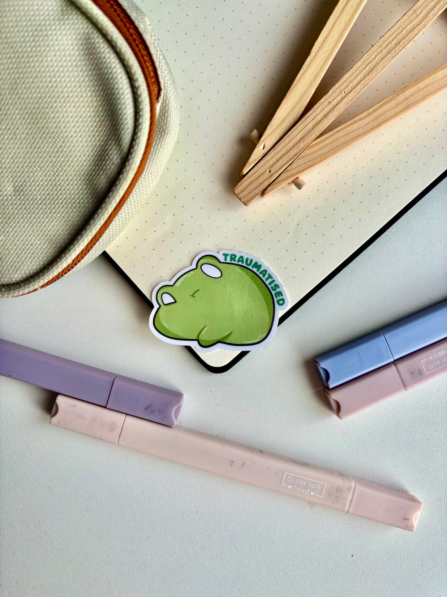 Traumatised Frog Sticker
