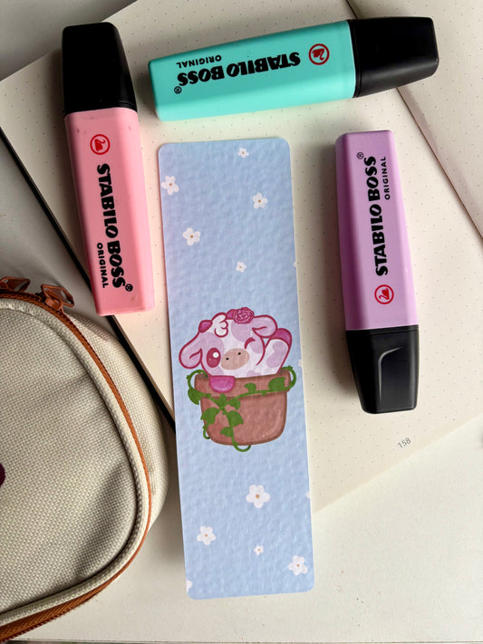 Carnations Moo bookmark