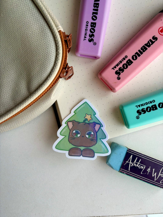 Holographic Kitty Tree Sticker