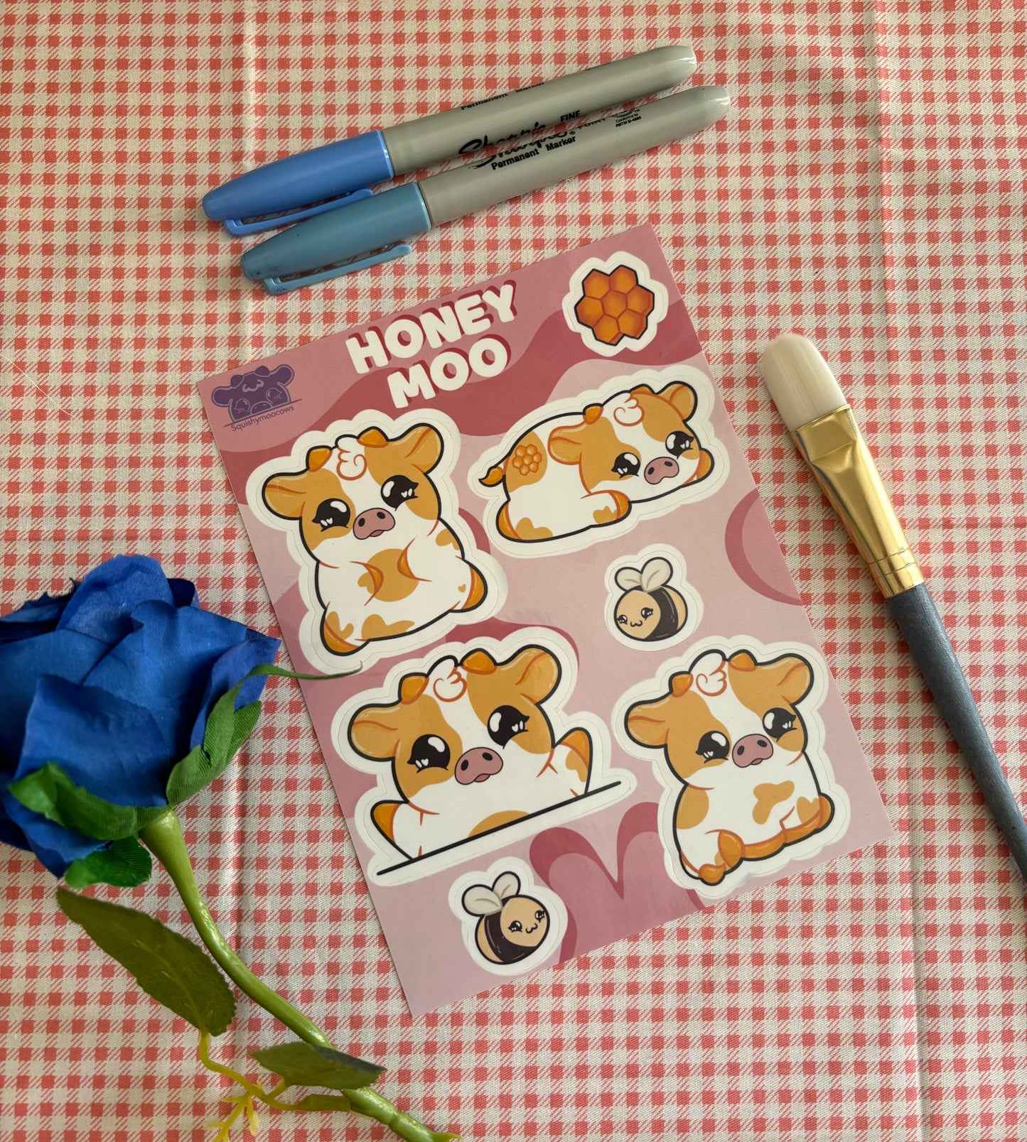 HoneyMoo StickerSheet