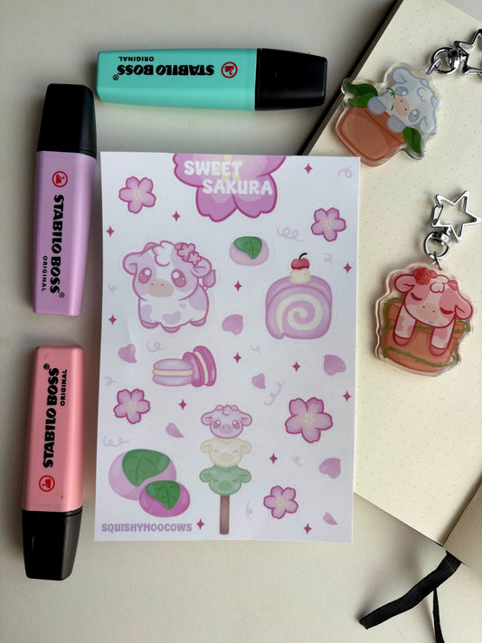 Sweet Sakura sticker sheet