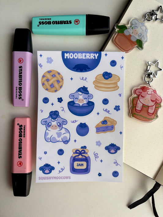 Mooberry sticker sheet