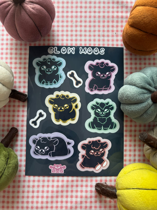 Glowy Moo StickerSheet