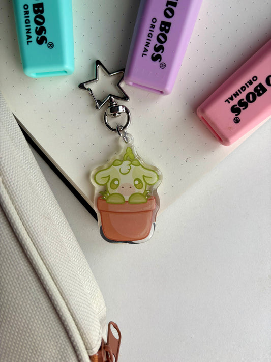 Sprout Cow Keychain