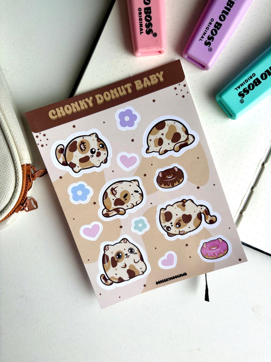 Chonky Donut Baby StickerSheet