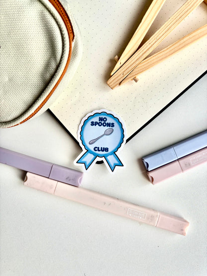 No Spoons Club Sticker