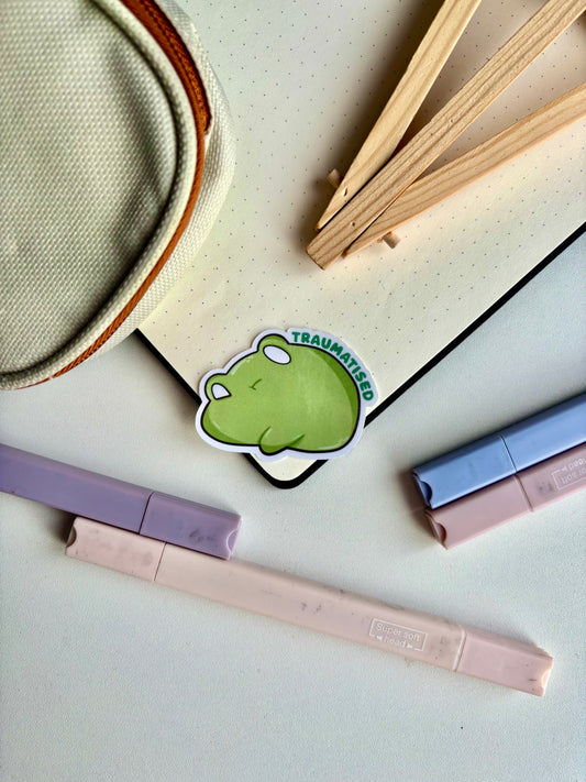 Traumatised Frog Sticker