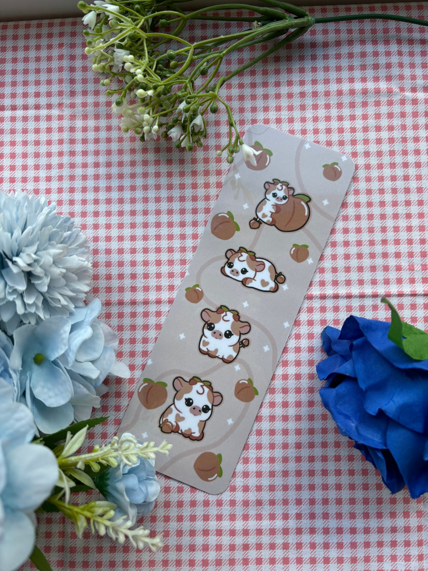 Peach Cow Bookmark