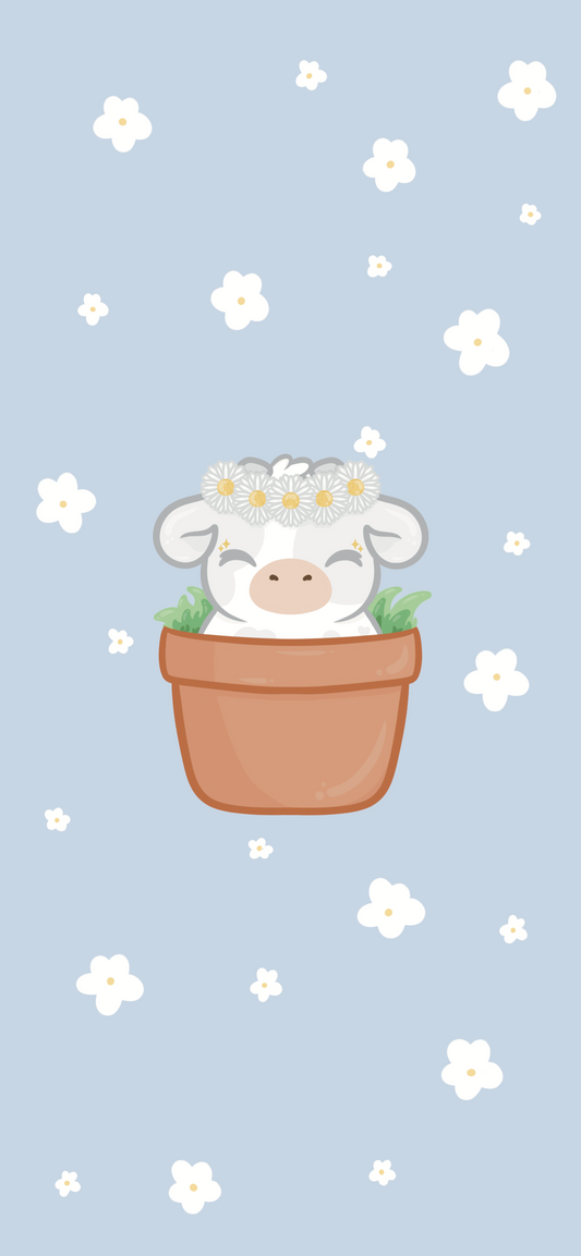Daisy Cow Wallpaper