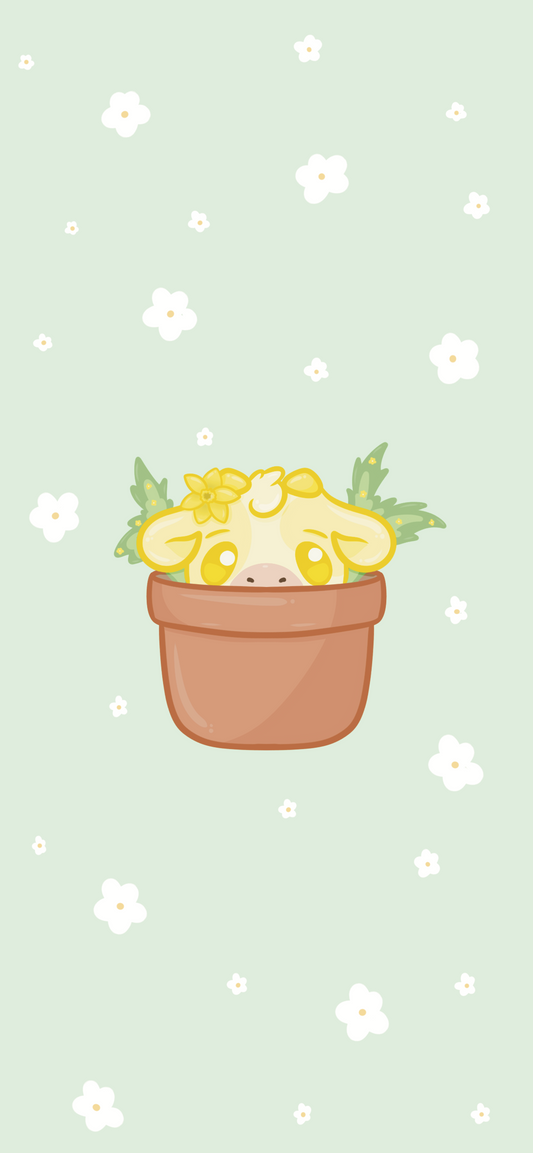 Daffodil Cow Wallpaper