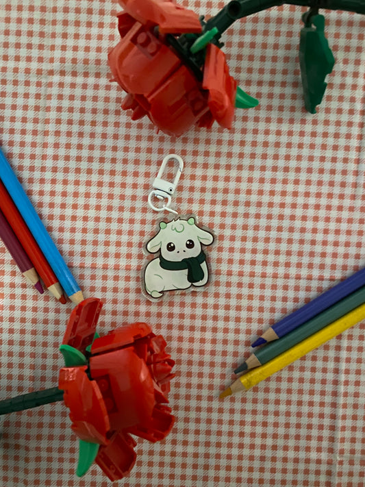 Mint Cow Keyring