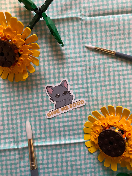 Hungry Kitty Sticker